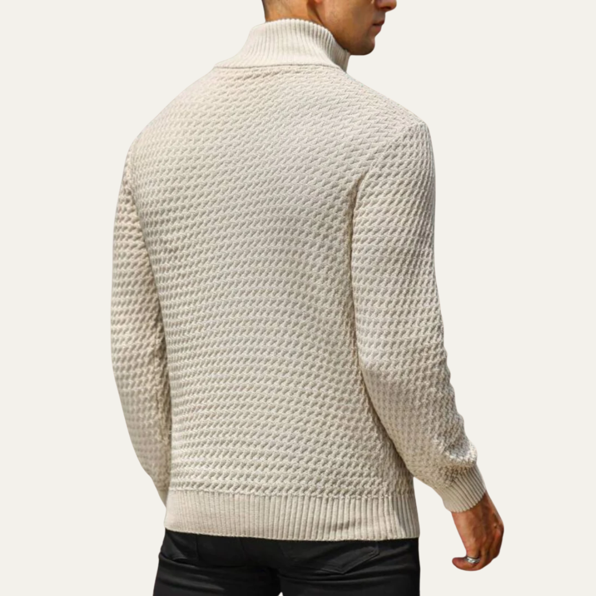 The Riviera Men’s Luxury Quarter Zip Knit Sweater
