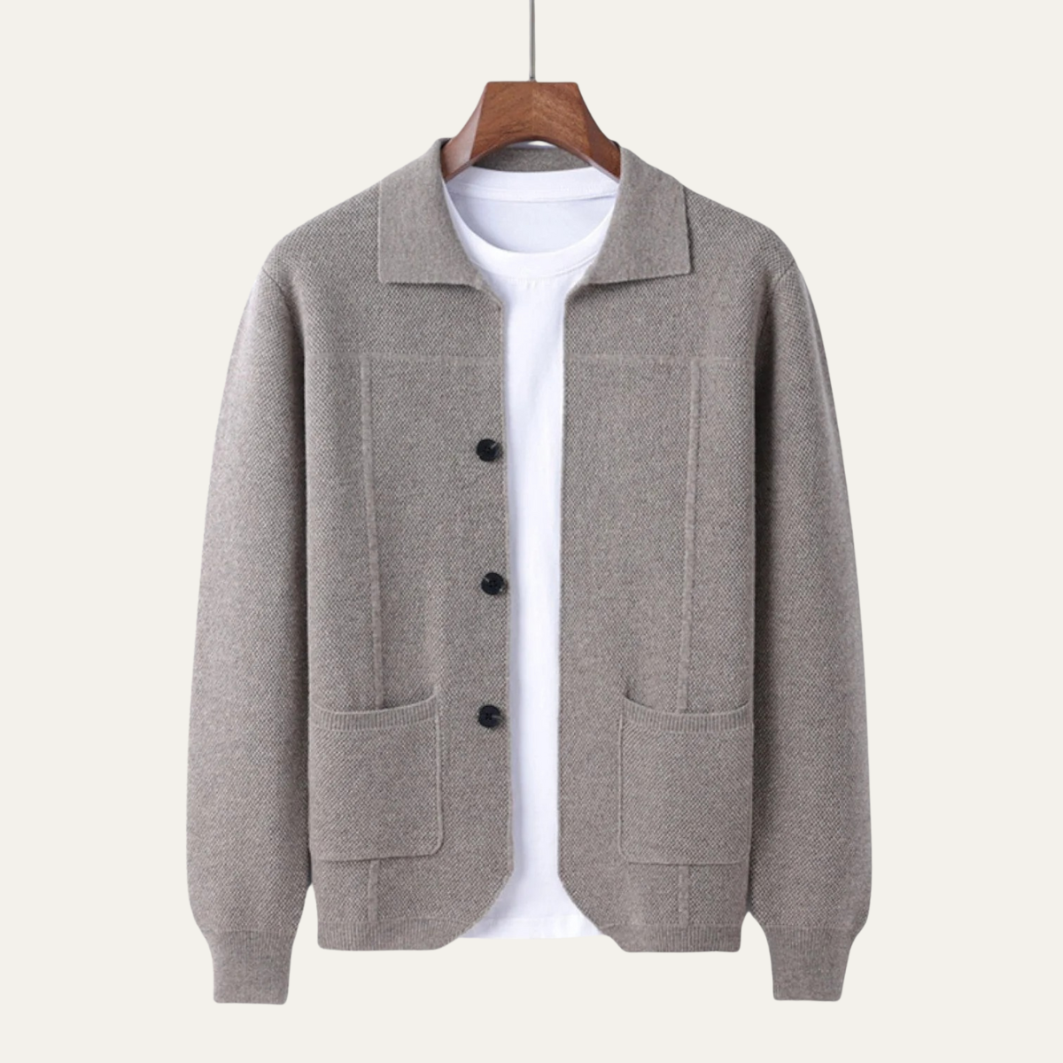 The Marlow Men's Classic Smart Layer Knit Cardigan