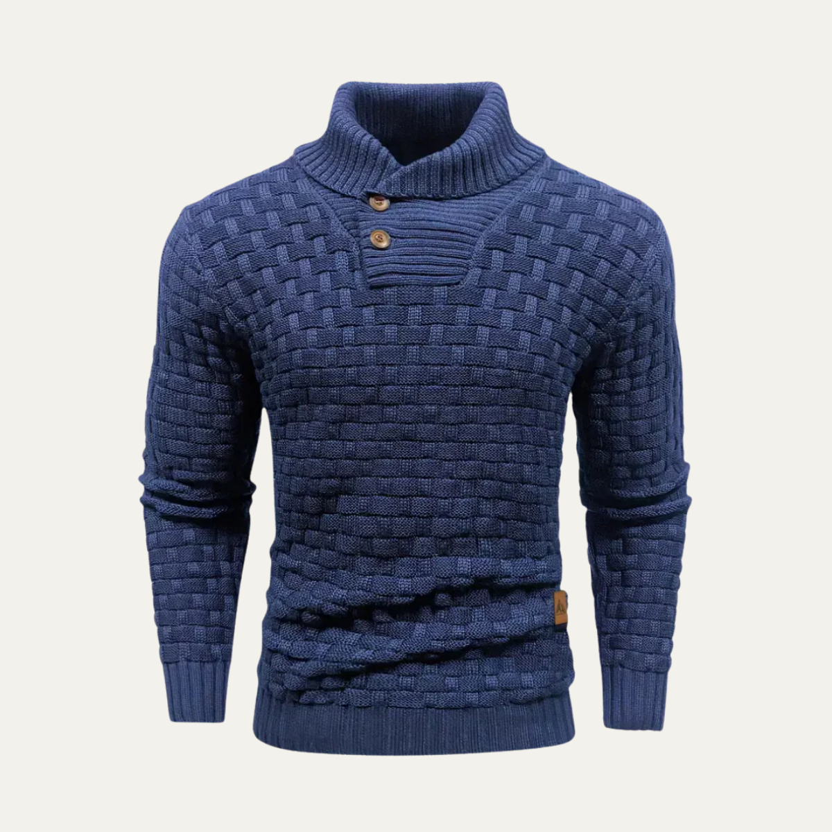 The Brighton Men’s Chunky Knit Sweater with Buttons