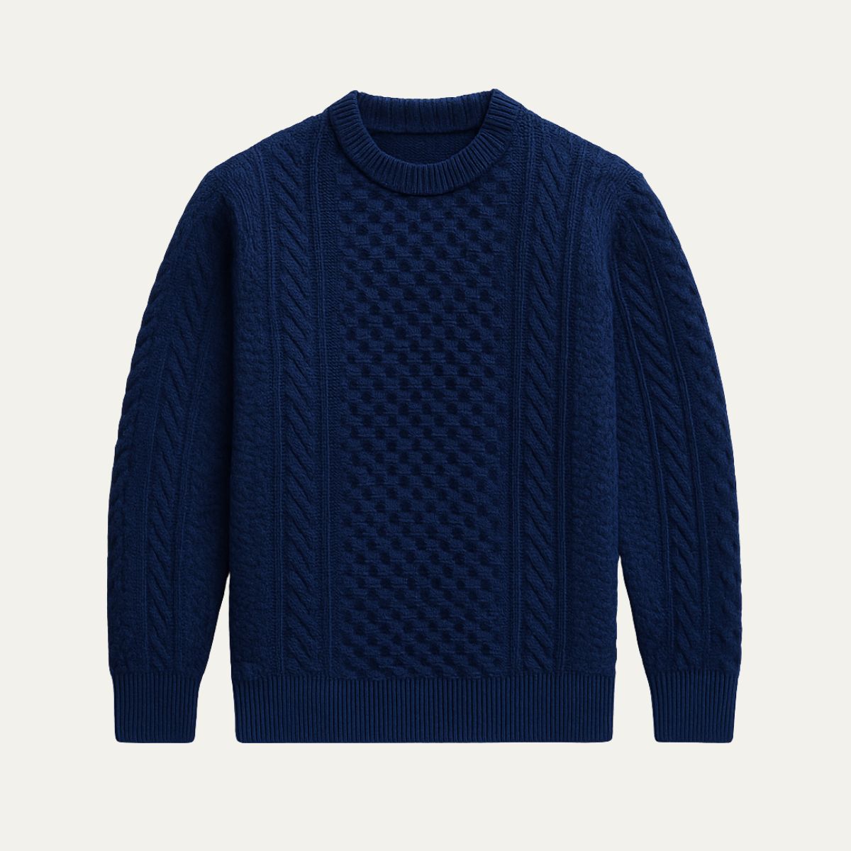 The Donegal Cable Knit Crew Neck Sweater for Men