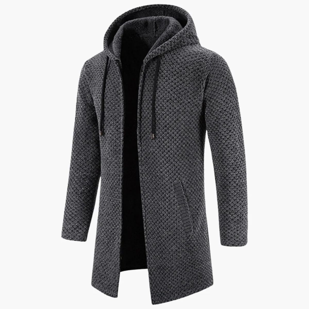 The Copenhagen Hooded Knit Cardigan – Men’s Longline Casual Coat