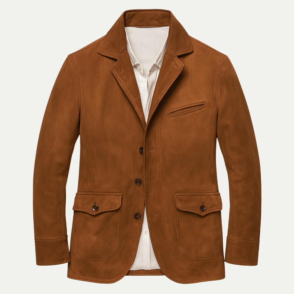 The Glasgow Men’s Brown Suede Blazer Jacket – Smart Business Style