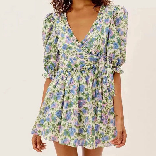Summer Floral Chiffon Dresses