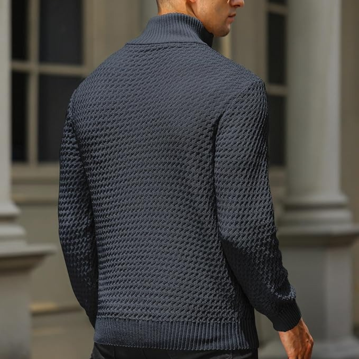 The Riviera Men’s Luxury Quarter Zip Knit Sweater