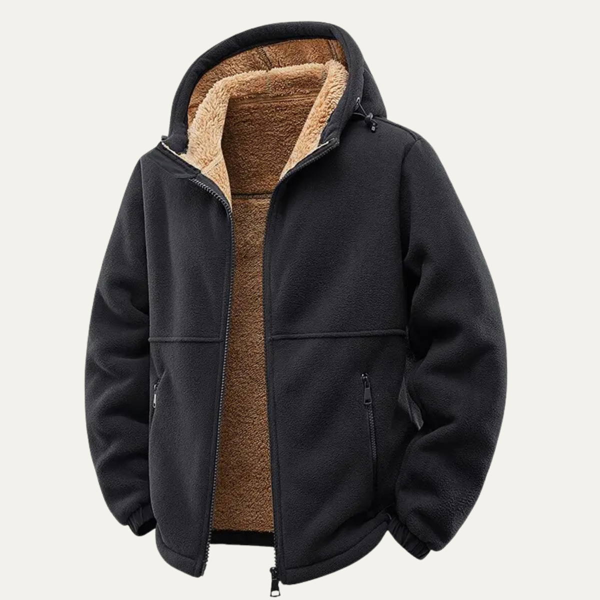The Moscova Men’s Thick Warm Sherpa Zip Up Hoodie