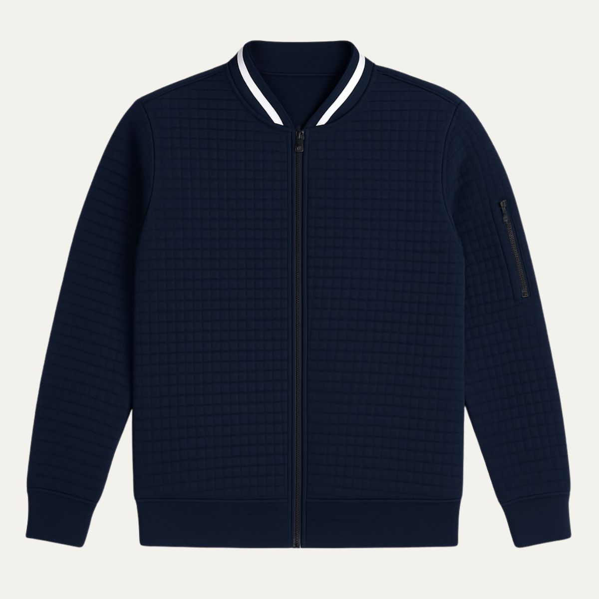 The Harlow Cotton Cardigan for Men – Tailored with Zip