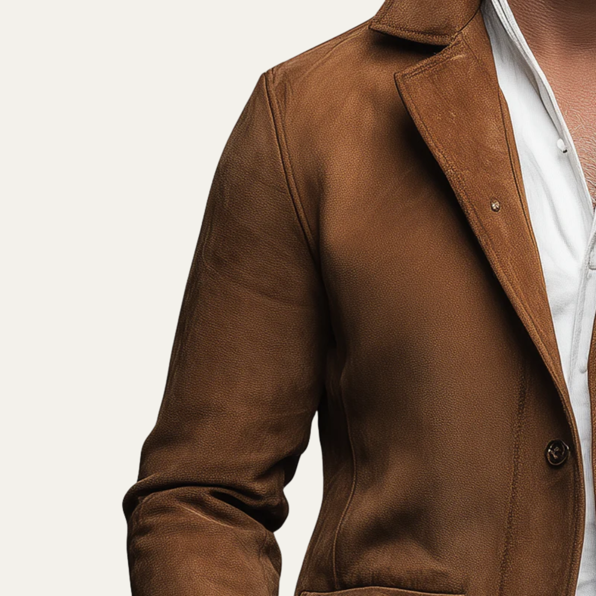 The Glasgow Men’s Brown Suede Blazer Jacket – Smart Business Style