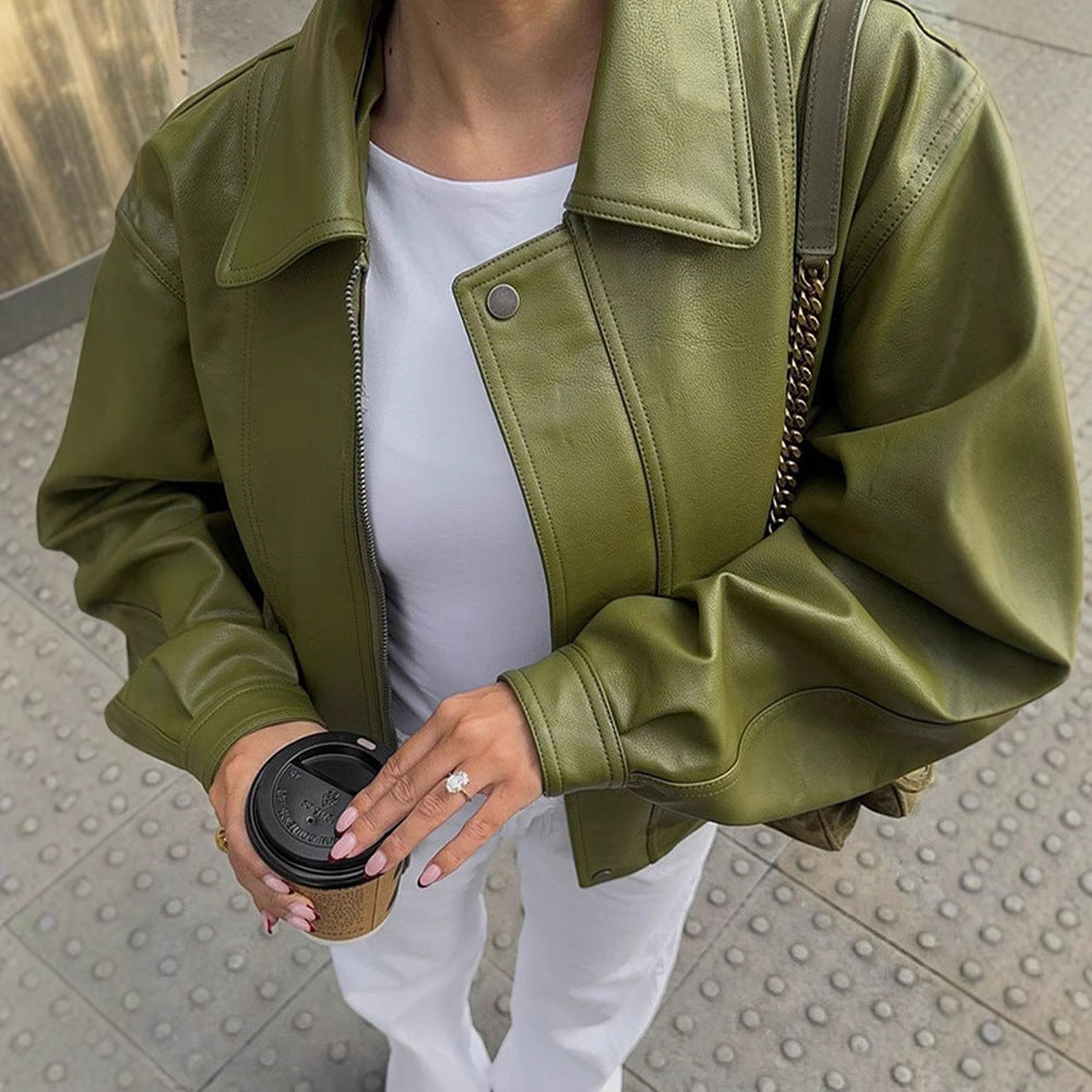 Turn-Down Collar Jacket