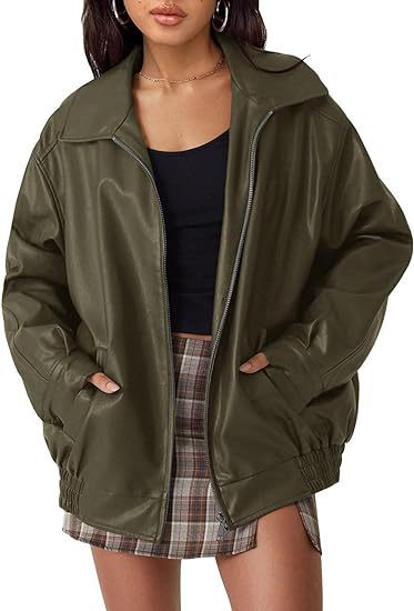 Artificial Plus Size Motorcycle Jacket