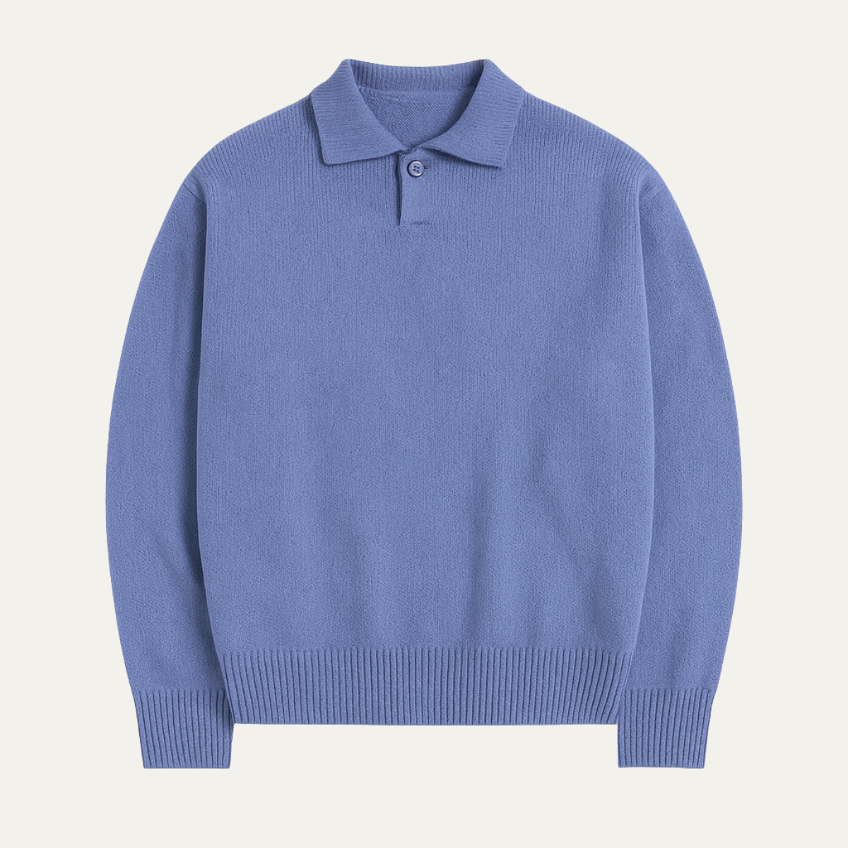 The Four Seasons Elegant Men’s Wool Buttoned Polo Knit Sweater