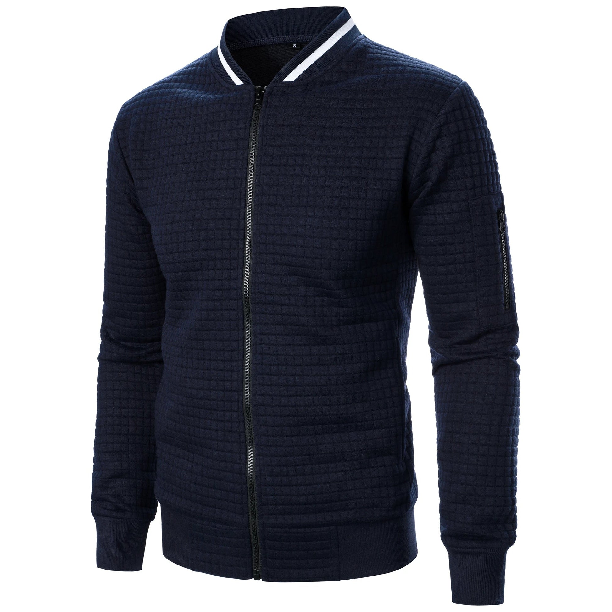 The Harlow Cotton Cardigan for Men – Tailored with Zip