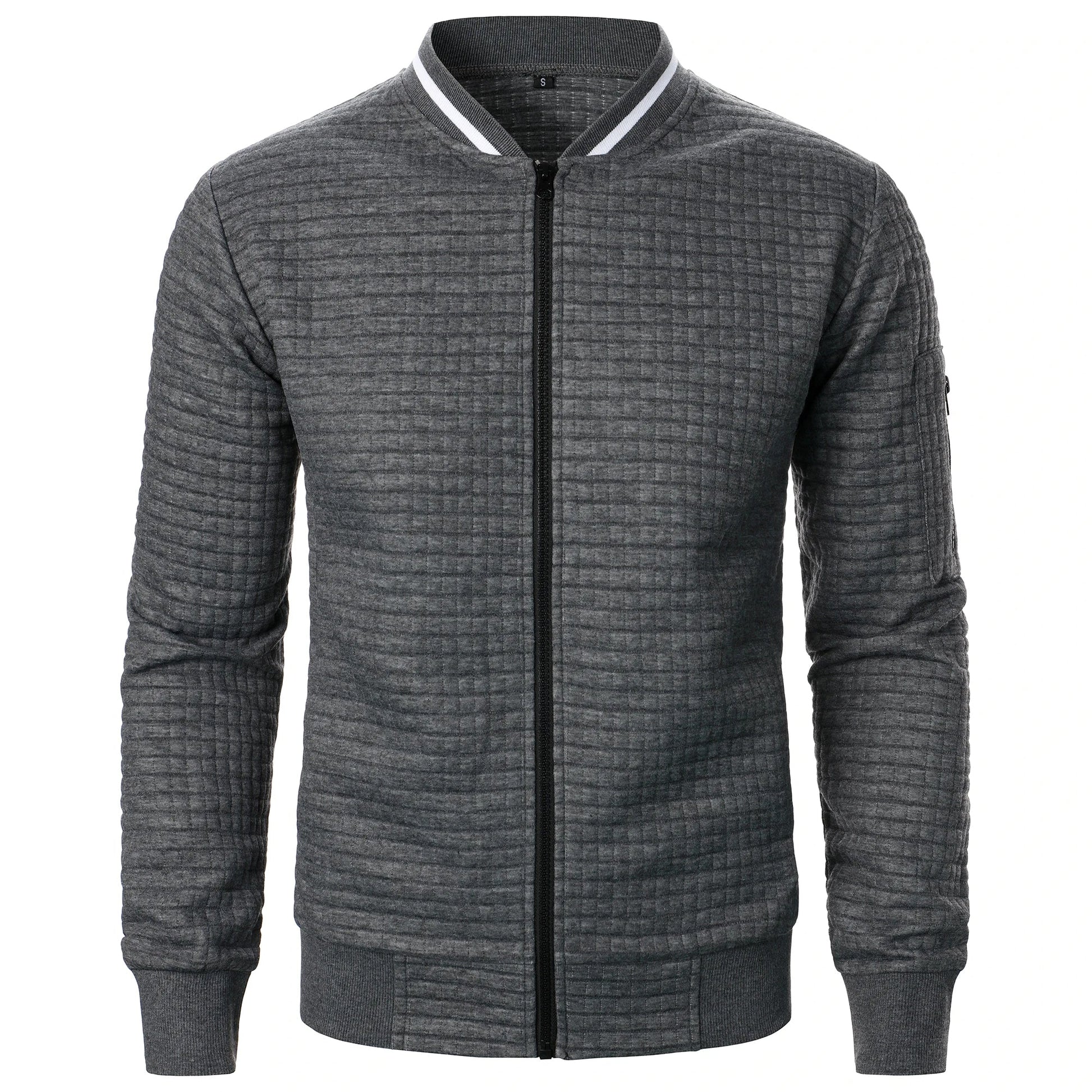 The Harlow Cotton Cardigan for Men – Tailored with Zip