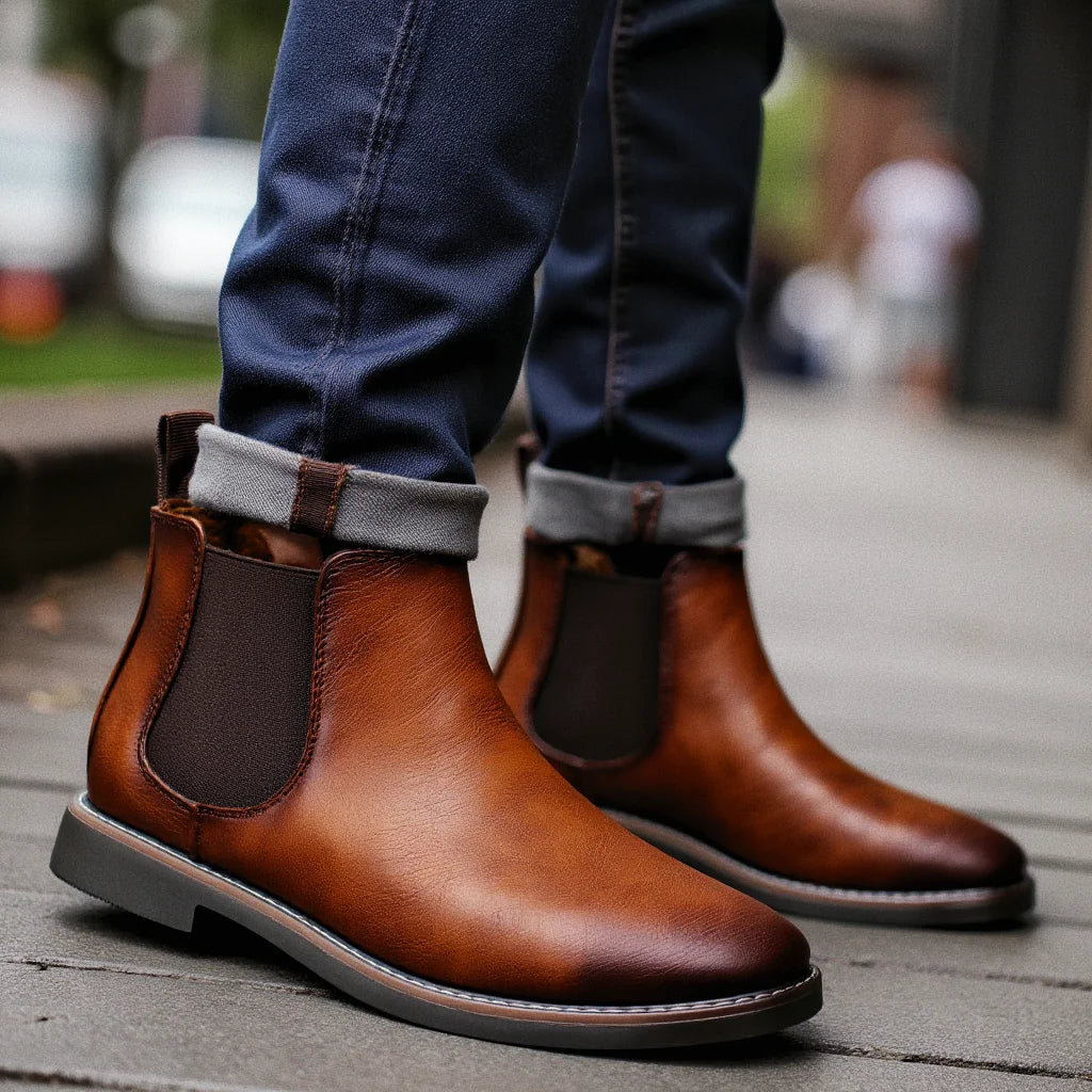The Staffordshire Men's Classic Leather Chelsea Ankle Boots